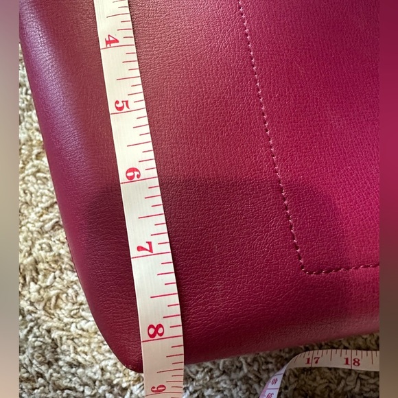 Kate Spade Deep Red Tote Bag with Crossbody Straps - Picture 14 of 14